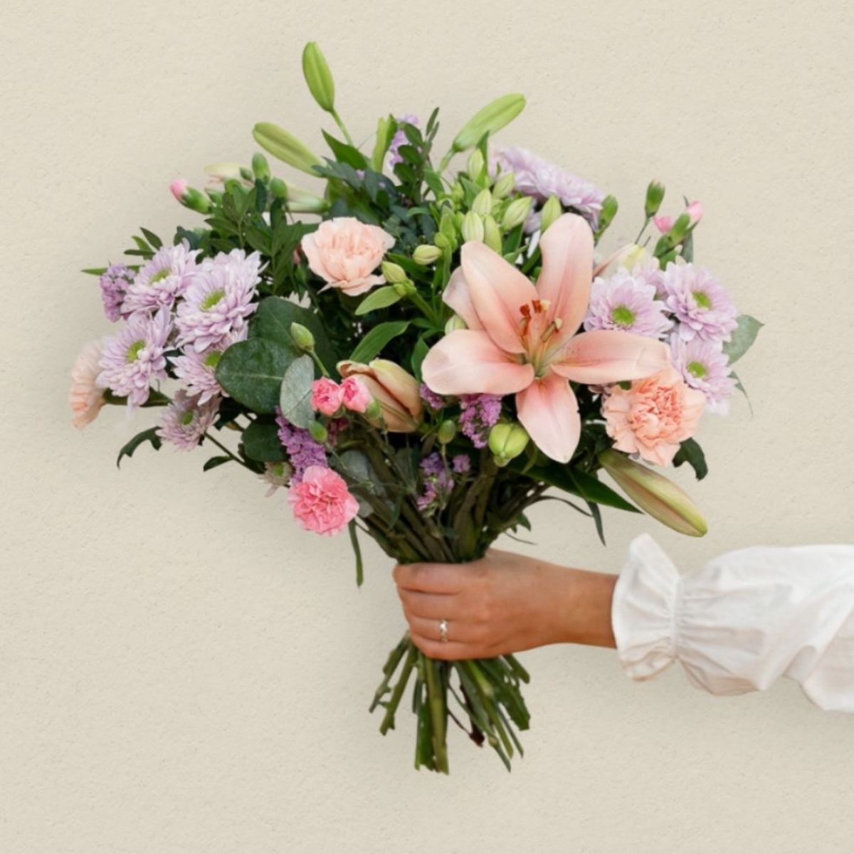 Blomsterbuket der holder længe