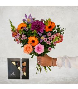 Send en farverig blomsterbuket til dem, du holder af